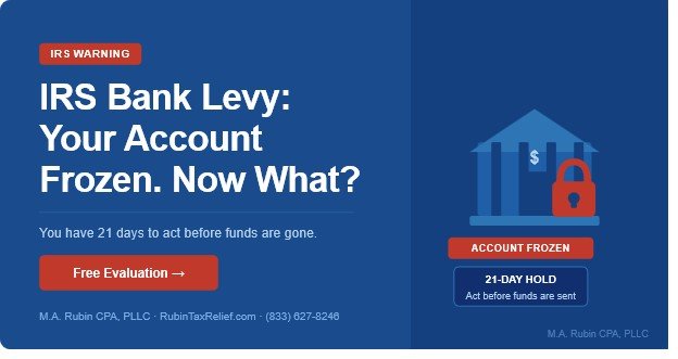 IRS Bank Levy: How to Get Your Money Back