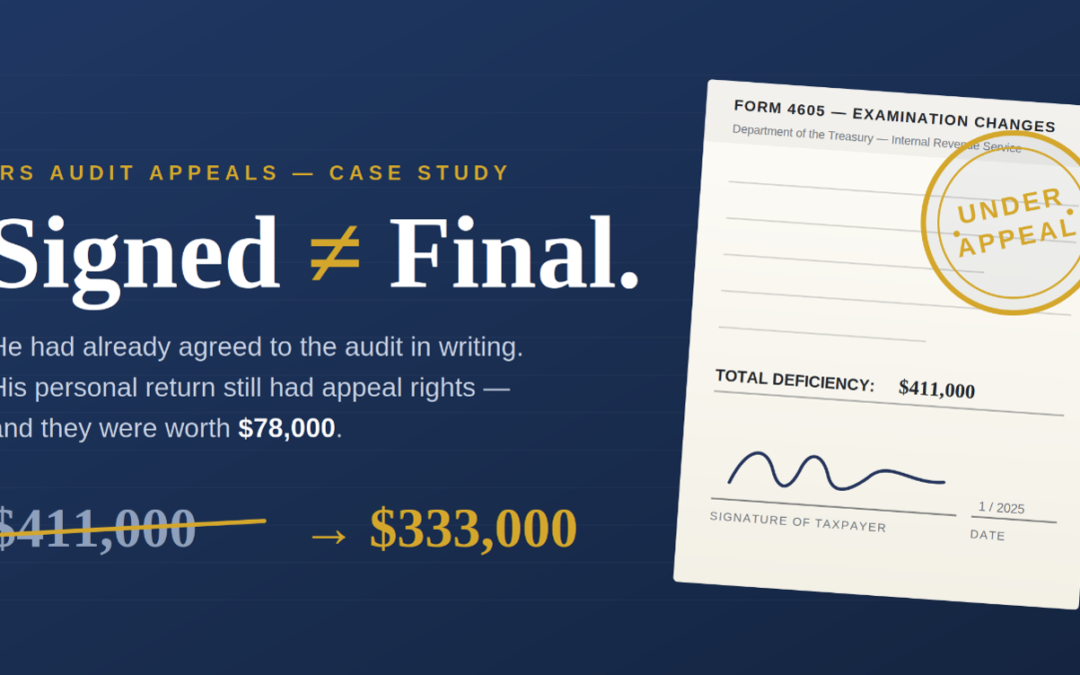 Can You Appeal an IRS Audit After You’ve Already Signed?